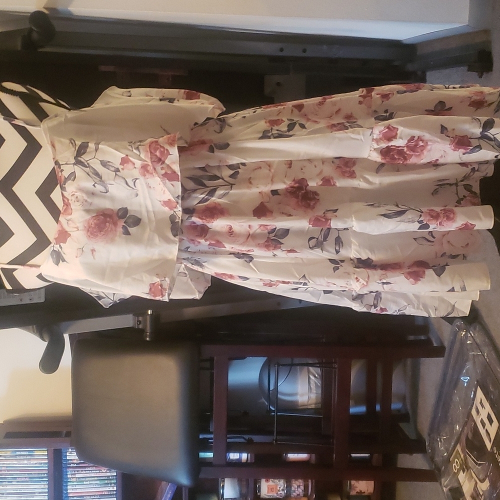 White floral dress